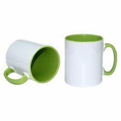 Kubek ceramiczny zielony środek